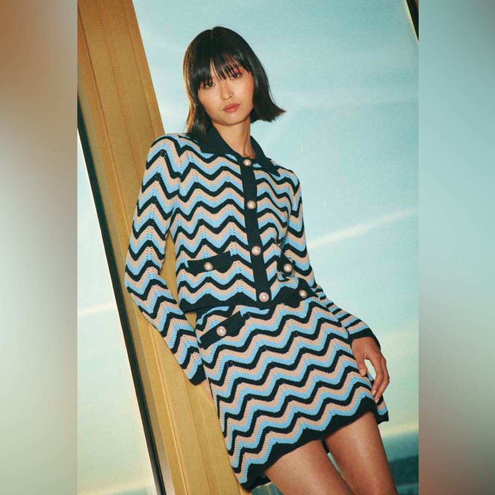NEW Rebecca Vallance Chatou Knit Cardigan Jacket